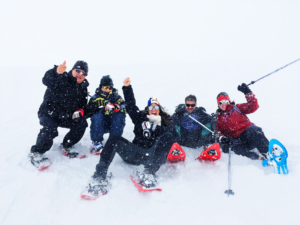 Cim amb raquetes de neu