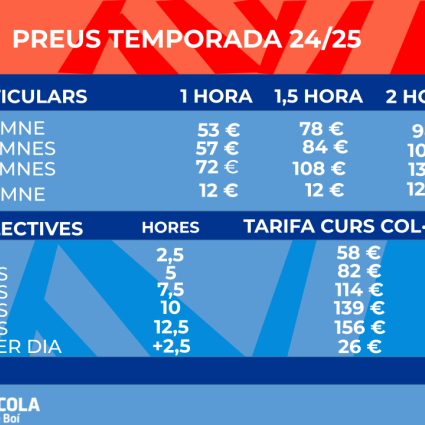 tarifes 24-25